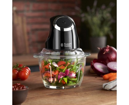 Подрібнювач Russell Hobbs Matte Black, 200Вт, чаша-500мл, скло, корпус-пластик, чорний