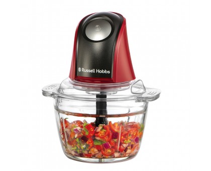 Подрібнювач Russell Hobbs Desire Red, 200Вт, чаша-500мл, скло, корпус-пластик, червоний Подрібнювач Russell Hobbs Desire Red, 200Вт, чаша-500мл, скло, корпус-пластик, червоний