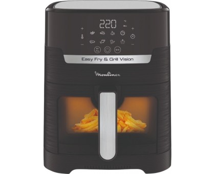 Мультипіч Moulinex Easy Fry&Grill Window, 1550Вт, чаша-4.2л, сенсорне керув., 8 програм, з віконцем, пластик, чорний