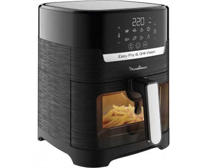 Мультипіч Moulinex Easy Fry&Grill Window, 1550Вт, чаша-4.2л, сенсорне керув., 8 програм, з віконцем, пластик, чорний
