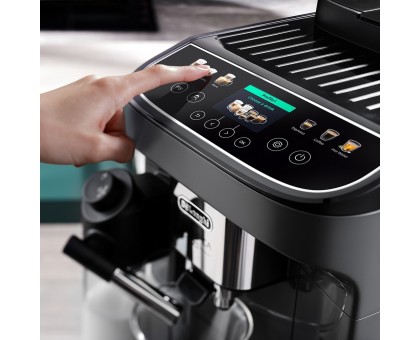 Кофемашина Delonghi Magnifica Evo Next, 1.8л, зерно+мол., автомат.капуч, дисплей, авторецептов -10, подача гар.воды, подогрев чашек, черный Кофемашина Delonghi Magnifica Evo Next, 1.8л, зерно+мол., автомат.капуч, дисплей, авторецептов -10, подача гар.воды, подогрев чашек, черный