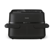Мультипіч Philips Ovi Flex Dual 2450Вт, чаша-6+3л, сенсорне управл., 2 контейнера, 6 авто. програм, пластик, чорний