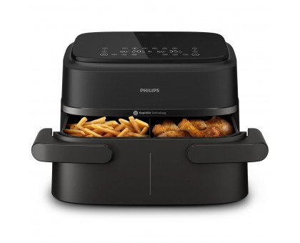 Мультипіч Philips Ovi Flex Dual 2450Вт, чаша-6+3л, сенсорне управл., 2 контейнера, 6 авто. програм, пластик, чорний Мультипіч Philips Ovi Flex Dual 2450Вт, чаша-6+3л, сенсорне управл., 2 контейнера, 6 авто. програм, пластик, чорний