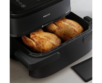 Мультипіч Philips Ovi Flex Dual 2450Вт, чаша-6+3л, сенсорне управл., 2 контейнера, 6 авто. програм, пластик, чорний Мультипіч Philips Ovi Flex Dual 2450Вт, чаша-6+3л, сенсорне управл., 2 контейнера, 6 авто. програм, пластик, чорний