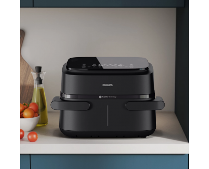 Мультипіч Philips Ovi Flex Dual 2450Вт, чаша-6+3л, сенсорне управл., 2 контейнера, 6 авто. програм, пластик, чорний Мультипіч Philips Ovi Flex Dual 2450Вт, чаша-6+3л, сенсорне управл., 2 контейнера, 6 авто. програм, пластик, чорний