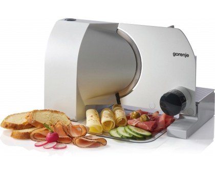 Скиборізка Gorenje, 100Вт, лезо-нержавіюча сталь, діаметр ножа-170мм, корпус-метал/пластик, сірий