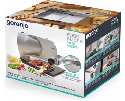 Скиборізка Gorenje, 100Вт, лезо-нержавіюча сталь, діаметр ножа-170мм, корпус-метал, сірий Скиборізка Gorenje, 100Вт, лезо-нержавіюча сталь, діаметр ножа-170мм, корпус-метал, сірий