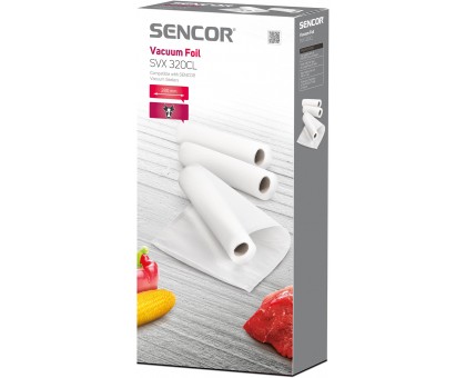 Вакуумна плівка для всіх вакууматорів Sencor, 3 рулони, 28х200см