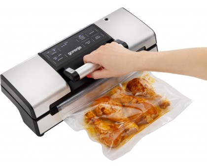 Вакууматор Gorenje для пакетів, 120Вт, 30см, електронне керування, +10 пакетів, нерж, чорний Вакууматор Gorenje для пакетів, 120Вт, 30см, електронне керування, +10 пакетів, нерж, чорний