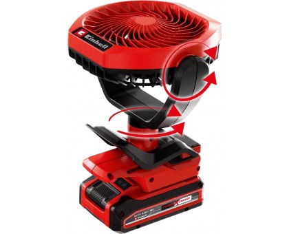 Вентилятор аккумуляторный Einhell GC-CF 18/110 Li - Solo, PXC, 18В, бесщеточный, диам. 110 мм, 1500 м3/ч, 3 режима, 0.48 кг (без АКБ и ЗУ) Вентилятор аккумуляторный Einhell GC-CF 18/110 Li - Solo, PXC, 18В, бесщеточный, диам. 110 мм, 1500 м3/ч, 3 режима, 0.48 кг (без АКБ и ЗУ)