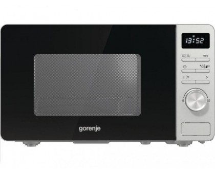 Мікрохвильова піч Gorenje, 23л, міх. управл., 800Вт, гриль, дисплей, нерж Мікрохвильова піч Gorenje, 23л, міх. управл., 800Вт, гриль, дисплей, нерж