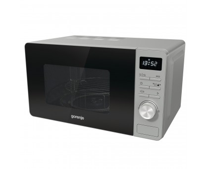 Мікрохвильова піч Gorenje, 23л, міх. управл., 800Вт, гриль, дисплей, нерж Мікрохвильова піч Gorenje, 23л, міх. управл., 800Вт, гриль, дисплей, нерж