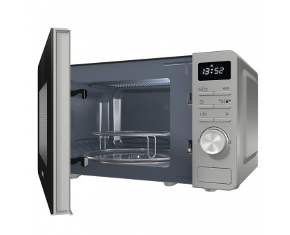 Мікрохвильова піч Gorenje, 23л, міх. управл., 800Вт, гриль, дисплей, нерж Мікрохвильова піч Gorenje, 23л, міх. управл., 800Вт, гриль, дисплей, нерж