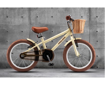 Детский велосипед Miqilong RM 16" бежевый