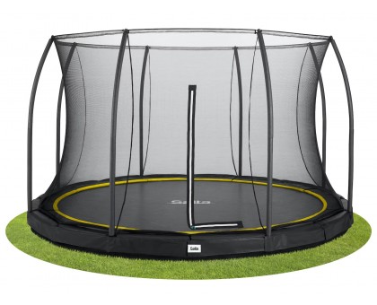 Батут Salta Comfort Edition Ground круглий, 427см, чорний Батут Salta Comfort Edition Ground круглий, 427см, чорний