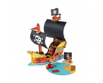 Игровой набор Janod Корабль пиратов 3D Игровой набор Janod Корабль пиратов 3D