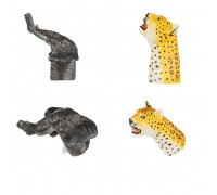 Игровой набор Same Toy Пальчиковый театр Слон и Леопард, 2ед.