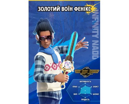 Волчок Infinity Nado VI Power Pack Золотой Воин Феникс (Gold Warrior Phoenix) Волчок Infinity Nado VI Power Pack Золотой Воин Феникс (Gold Warrior Phoenix)