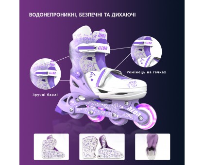 Роликовые коньки Neon Combo Skates Сиреневый (Размер 34-37)