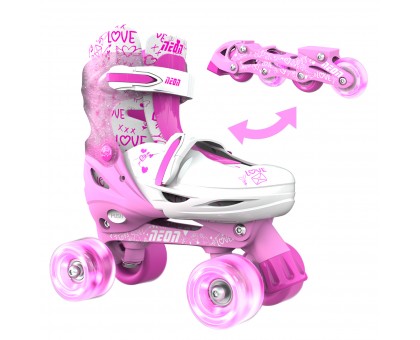 Роликовые коньки Neon Combo Skates Розовый (Размер 34-37)