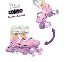 Роликовые коньки Neon Combo, розмір 30-33, радуга