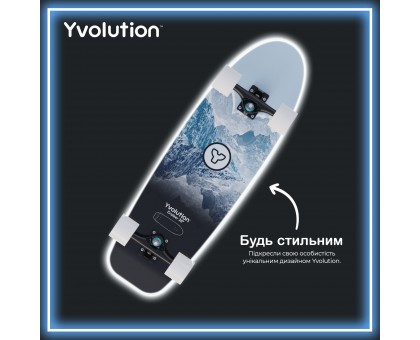 Скейтборд Yvolution Dynamo Cruiser LED 76см, синий Скейтборд Yvolution Dynamo Cruiser LED 76см, синий