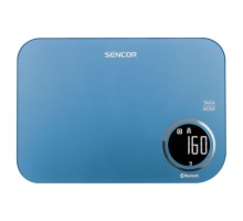 Ваги Sencor кухонні, 5кг, підключення до смартфону, AAAx2, пластик, синій
