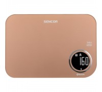 Весы Sencor кухонные, 5кг, подключение к смарфтону, AAAx2 , пластик, золотой