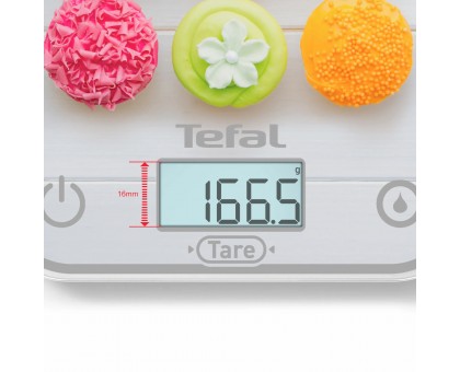 Весы Tefal кухонные Optiss, 5кг, AAAx2 в компл, стекло, разноцветные Весы Tefal кухонные Optiss, 5кг, AAAx2 в компл, стекло, разноцветные