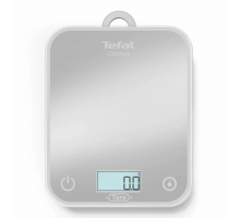 Весы Tefal кухонные Optiss, 5кг, AAAx2 в компл, стекло, серебро