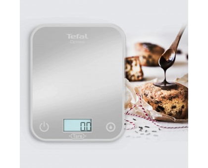 Весы Tefal BC50U4V0 кухонные Optiss, 5кг, AAAx2 в компл, стекло, серебро