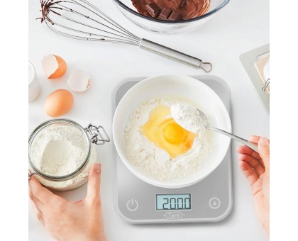 Весы Tefal BC50U4V0 кухонные Optiss, 5кг, AAAx2 в компл, стекло, серебро