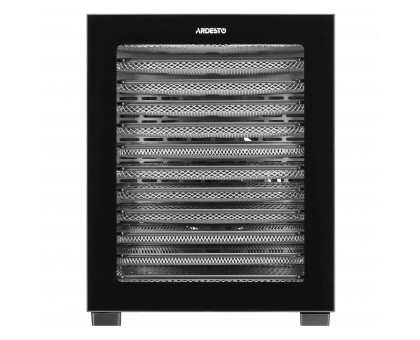 Сушарка для продуктів Ardesto FDB-1242, 850Вт, піддонів -12x3см, макс-70°С, таймер, електр. управління, нерж., чорний Сушарка для продуктів Ardesto FDB-1242, 850Вт, піддонів -12x3см, макс-70°С, таймер, електр. управління, нерж., чорний