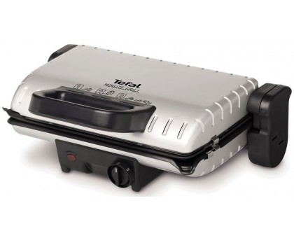 Гриль Tefal прижимний MinuteGrill 1600Вт, темп. режимів-3, з`ємні пластини, розкриття на 180°, метал Гриль Tefal прижимний MinuteGrill 1600Вт, темп. режимів-3, з`ємні пластини, розкриття на 180°, метал