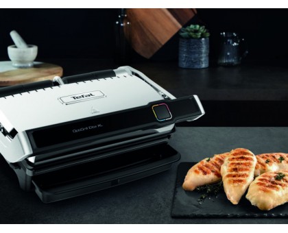 Гриль Tefal прижимной OptiGrill Elite XL 2200Вт, темп. режимов-16, съёмные пластины, металл Гриль Tefal прижимной OptiGrill Elite XL 2200Вт, темп. режимов-16, съёмные пластины, металл