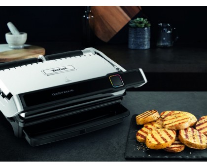 Гриль Tefal прижимной OptiGrill Elite XL 2200Вт, темп. режимов-16, съёмные пластины, металл Гриль Tefal прижимной OptiGrill Elite XL 2200Вт, темп. режимов-16, съёмные пластины, металл
