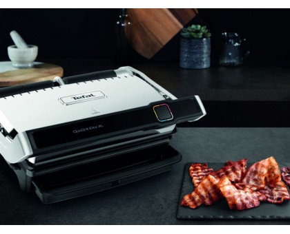 Гриль Tefal прижимной OptiGrill Elite XL 2200Вт, темп. режимов-16, съёмные пластины, металл Гриль Tefal прижимной OptiGrill Elite XL 2200Вт, темп. режимов-16, съёмные пластины, металл