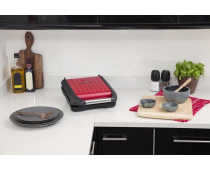Гриль Russell Hobbs прижимний Compact Steel 1200Вт, темп. режимів-1, метал, червоно-чорний Гриль Russell Hobbs прижимний Compact Steel 1200Вт, темп. режимів-1, метал, червоно-чорний