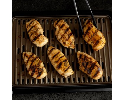 Гриль George Foreman барбекю Smokeless BBQ Grill 1606Вт, темп. режимів-3, з`ємні пластини, пластик, чорний