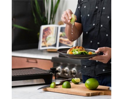 Гриль George Foreman барбекю Smokeless BBQ Grill 1606Вт, темп. режимів-3, з`ємні пластини, пластик, чорний