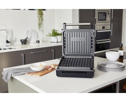 Гриль George Foreman прижимний Smokeless Grill 1575Вт, темп. режимів-1, з`ємні пластини, пластик, чорний Гриль George Foreman прижимний Smokeless Grill 1575Вт, темп. режимів-1, з`ємні пластини, пластик, чорний