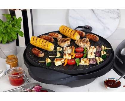 Гриль Russell Hobbs барбекю Indoor Outdoor 2400Вт, темп. режимів-5, діаметр- 43.5см, з`ємні пластини, метал, чорний