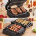 Гриль Tefal прижимний OptiGrill 2100Вт, темп. режимів-4, з`ємні пластини, метал, чорний