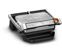 Гриль Tefal притискний OptiGrill+ 2000Вт, темп. режимів-4, знімні пластини, алюміній, метал