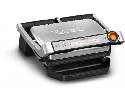 Гриль Tefal притискний OptiGrill+ 2000Вт, темп. режимів-4, знімні пластини, алюміній, метал Гриль Tefal притискний OptiGrill+ 2000Вт, темп. режимів-4, знімні пластини, алюміній, метал