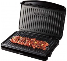 Гриль George Foreman прижимний Fit Grill Large 2400Вт, темп. режимів-1, пластик, чорний
