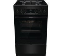 Плита Gorenje комбінована, 62л, 50x60см, дисплей, IconLed, емальовані, чорний