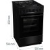 Плита Gorenje комбінована, 62л, 50x60см, дисплей, IconLed, емальовані, чорний