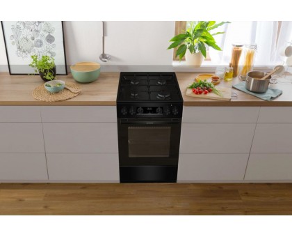 Плита Gorenje комбінована, 62л, 50x60см, дисплей, IconLed, емальовані, чорний Плита Gorenje комбінована, 62л, 50x60см, дисплей, IconLed, емальовані, чорний