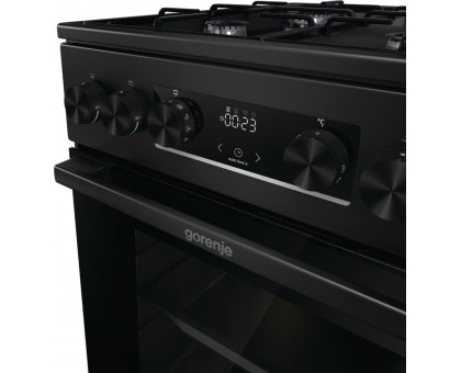 Плита Gorenje комбінована, 62л, 50x60см, дисплей, IconLed, емальовані, чорний Плита Gorenje комбінована, 62л, 50x60см, дисплей, IconLed, емальовані, чорний